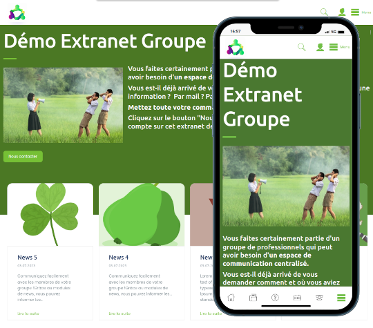 Démonstration Extranet Groupe